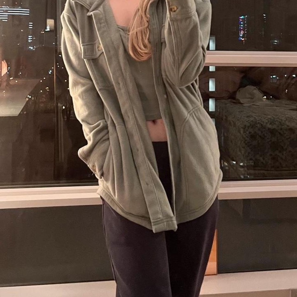 Cozy sage green coat